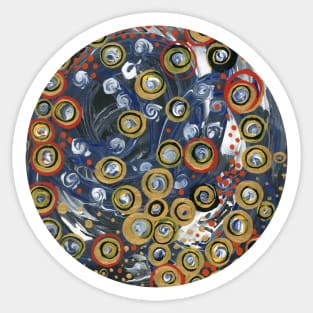 Kaleidoscopic (circle) Sticker